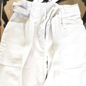 ALC High Waist Belted Cream Cargo Pants Size 4